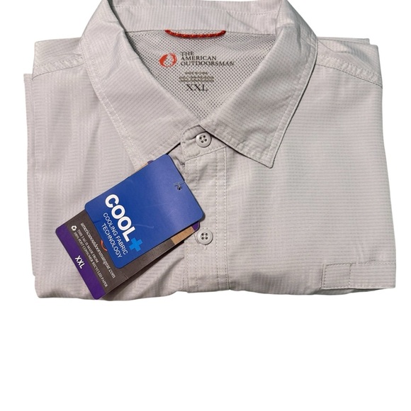 The American Outdoorsman Poly Grid Fishing Short Sleeve Shirt Sz XXL - Picture 5 of 7